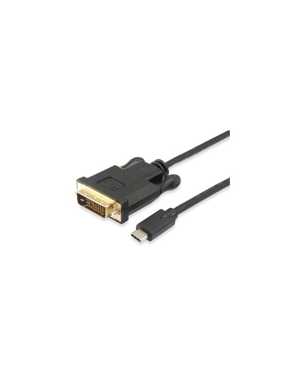 Equip 133468 adaptador de cable de vídeo 1,8 m USB Tipo C DVI-D Negro