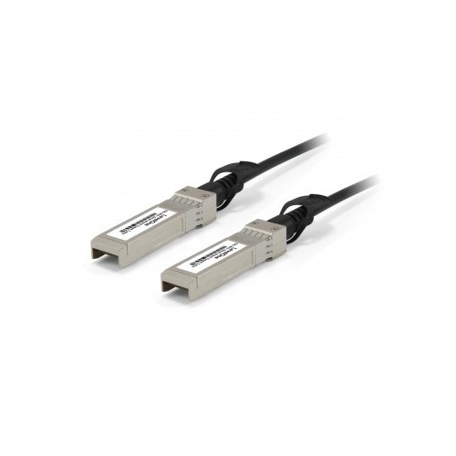 LevelOne DAC-0103 cable de fibra optica 3 m SFP+ Black,Stainless steel