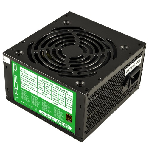 Tacens APB550 unidad de fuente de alimentación 550 W 20+4 pin ATX Negro