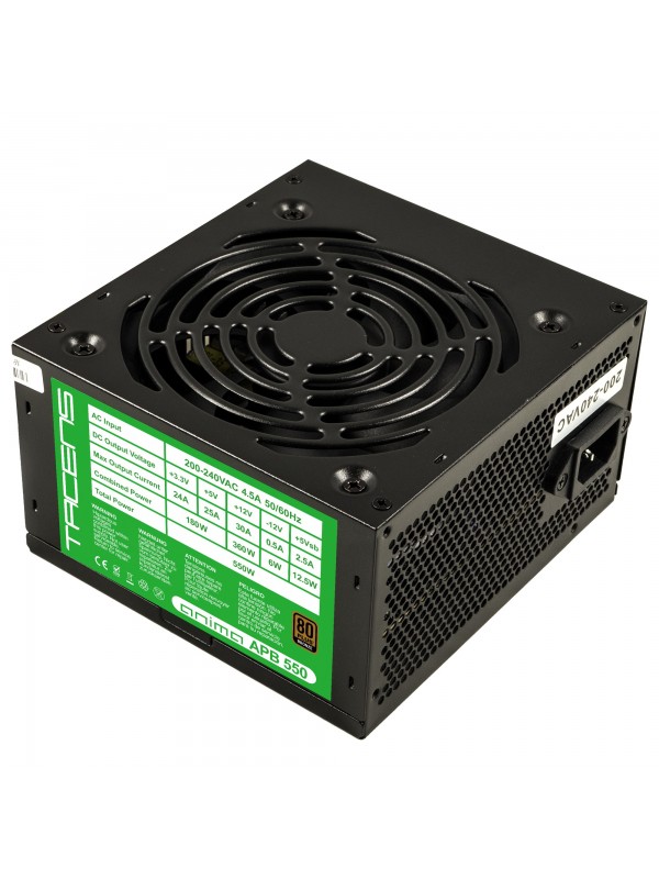 Tacens APB550 unidad de fuente de alimentación 550 W 20+4 pin ATX Negro