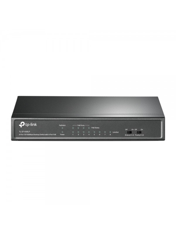 TP-LINK TL-SF1008LP switch No administrado Fast Ethernet (10 100) Negro Energía sobre Ethernet (PoE)