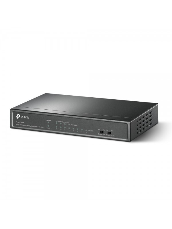 TP-LINK TL-SF1008LP switch No administrado Fast Ethernet (10 100) Negro Energía sobre Ethernet (PoE)