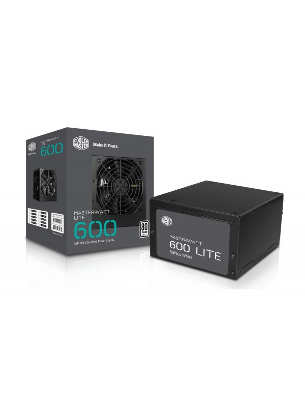 Cooler Master MasterWatt Lite unidad de fuente de alimentación 600 W 20+4 pin ATX ATX Negro