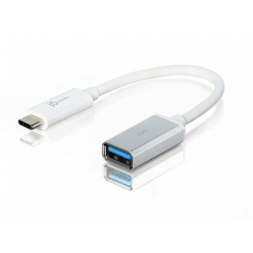 j5create JUCX05 cable USB 0,1 m 3.2 Gen 2 (3.1 Gen 2) USB C USB A Blanco