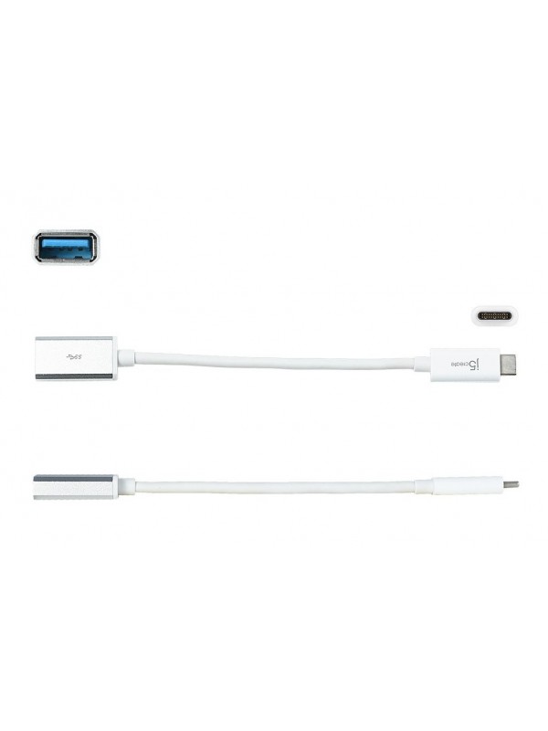 j5create JUCX05 cable USB 0,1 m 3.2 Gen 2 (3.1 Gen 2) USB C USB A Blanco