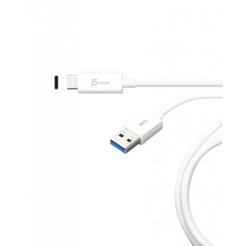 j5create JUCX06 cable USB 0,9 m 3.2 Gen 1 (3.1 Gen 1) USB C USB A Blanco