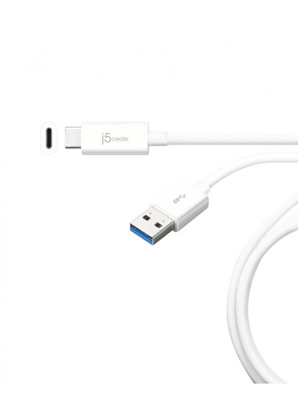 j5create JUCX06 cable USB 0,9 m 3.2 Gen 1 (3.1 Gen 1) USB C USB A Blanco