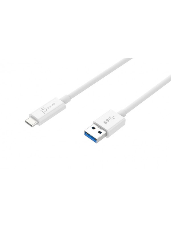 j5create JUCX06 cable USB 0,9 m 3.2 Gen 1 (3.1 Gen 1) USB C USB A Blanco