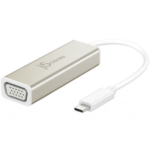 j5create JCA111 Adaptador gráfico USB 1920 x 1080 Pixeles Aluminio, Blanco