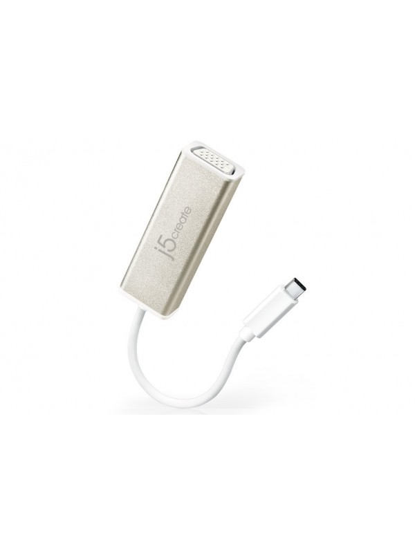 j5create JCA111 Adaptador gráfico USB 1920 x 1080 Pixeles Aluminio, Blanco