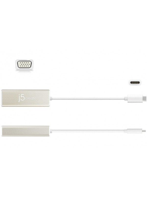 j5create JCA111 Adaptador gráfico USB 1920 x 1080 Pixeles Aluminio, Blanco