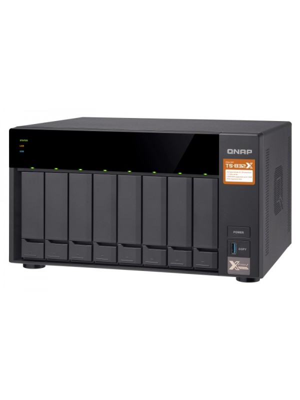 QNAP TS-832X Alpine AL-324 Ethernet Tower Negro NAS