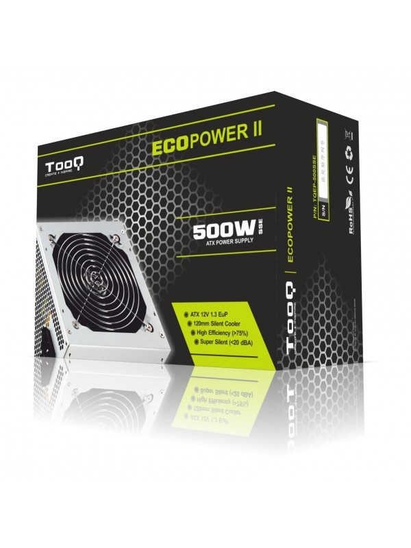 TooQ TQEP-500SSE unidad de fuente de alimentación 500 W 24-pin ATX ATX Plata