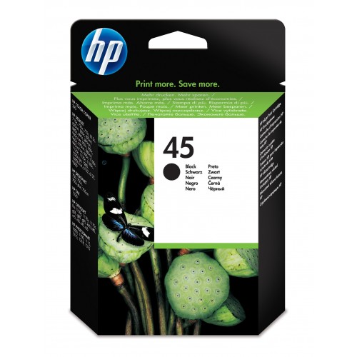 HP 45 1 pieza(s) Original Alto rendimiento (XL) Negro