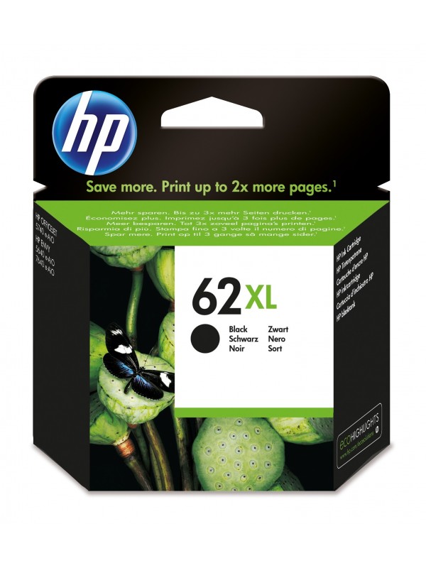 HP 62XL Original Alto rendimiento (XL) Negro