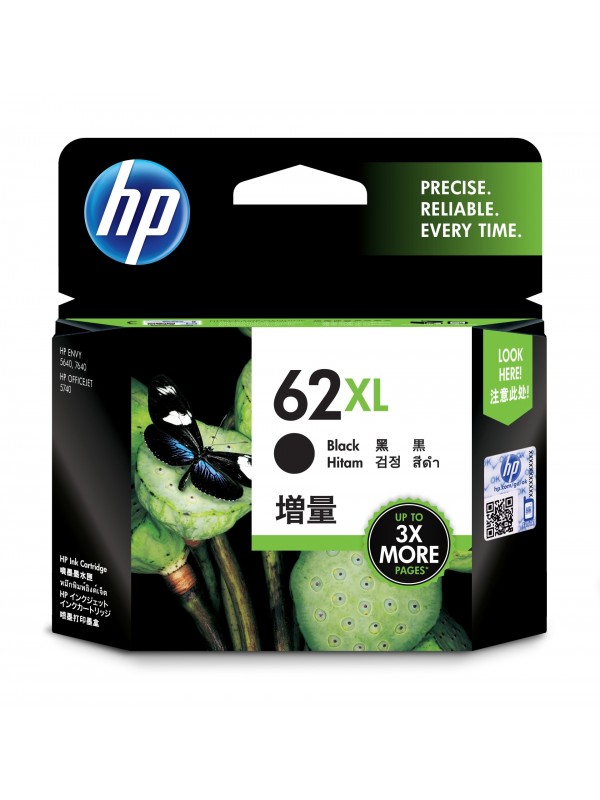 HP 62XL Original Alto rendimiento (XL) Negro