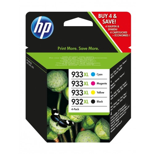 HP 932XL 933XL 4 pieza(s) Original Alto rendimiento (XL) Negro, Cian, Magenta, Amarillo