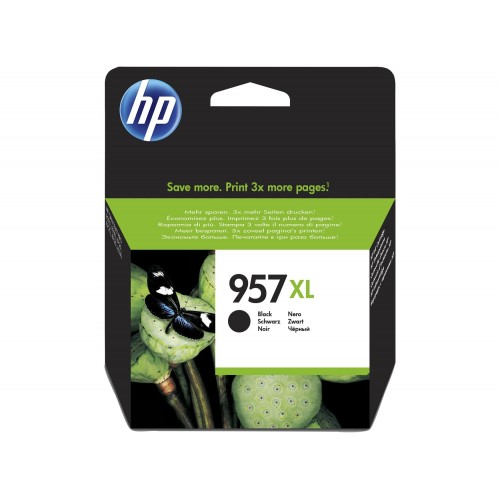 HP 957XL Black Original Ink Cartridge Extra (Súper) alto rendimiento Negro