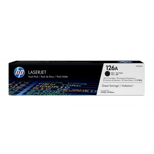 HP 126A 2 pieza(s) Original Negro