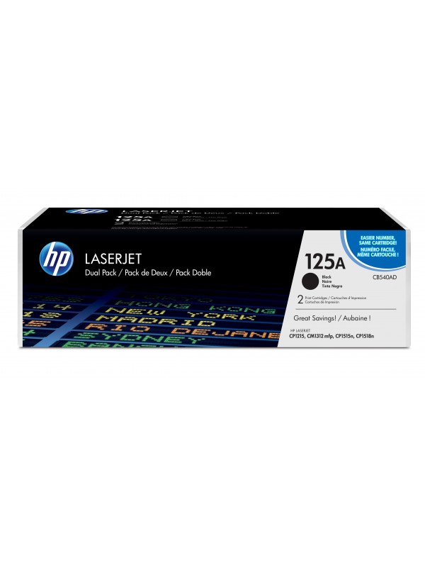 HP 125A 2 pieza(s) Original Negro