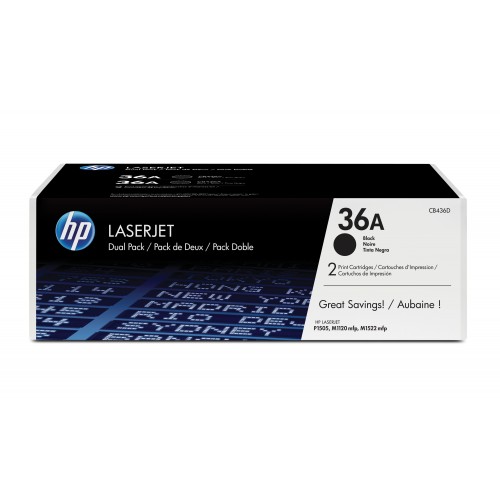 HP 36A 2 pieza(s) Original Negro