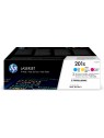 HP Pachet cu 3 cartuşe de toner LaserJet originale de capacitate extinsă 201X Cyan Magenta Galben 3 pieza(s) Original Cian,