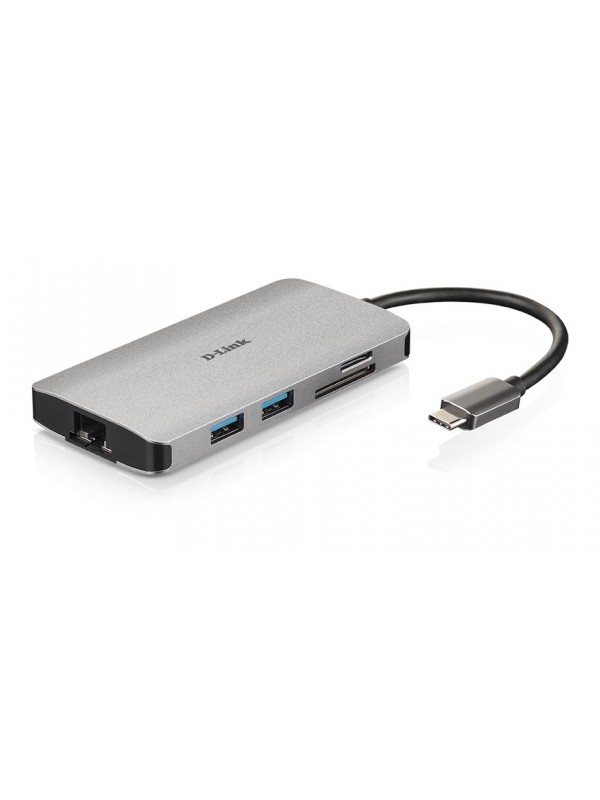 D-Link DUB-M810 base para portátil y replicador de puertos Alámbrico Thunderbolt 3 Plata