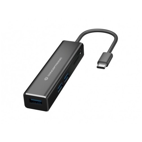 Conceptronic DONN08B hub de interfaz USB 3.2 Gen 1 (3.1 Gen 1) Type-C 5000 Mbit s Negro