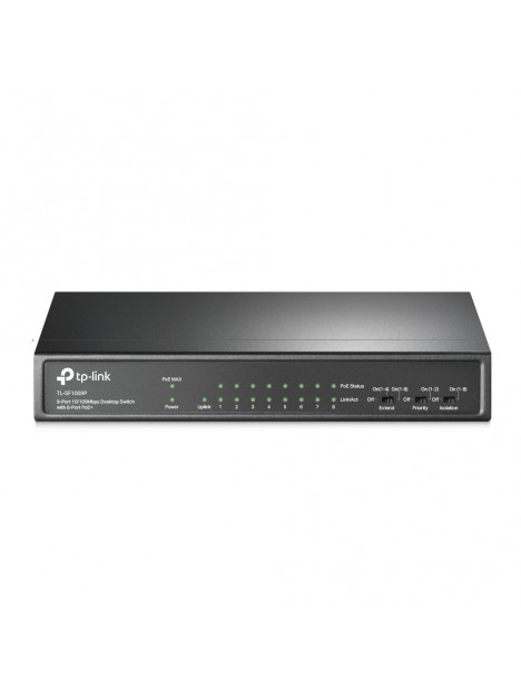 TP-LINK TL-SF1009P switch No administrado Fast Ethernet (10 100) Energía sobre Ethernet (PoE) Negro