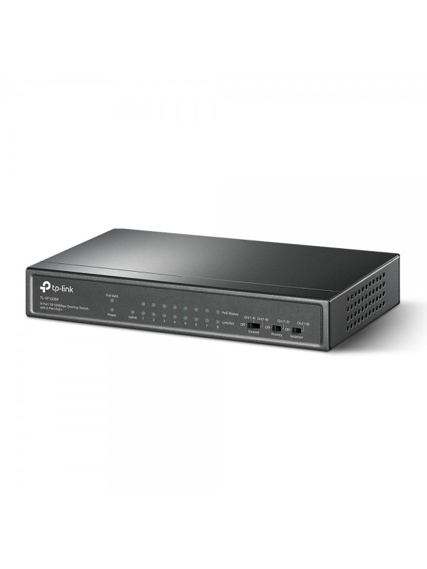 TP-LINK TL-SF1009P switch No administrado Fast Ethernet (10 100) Energía sobre Ethernet (PoE) Negro