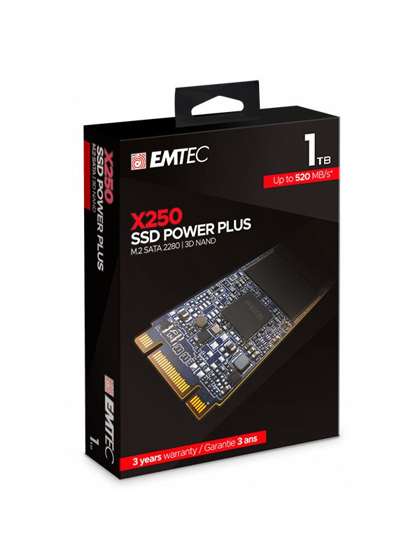 DISCO DURO M.2 1TB EMTEC POWER PLUS X250 (500MB/s Escritura) ECSSD1TX250