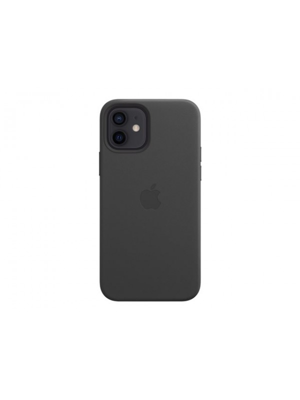 CARCASA DE PIEL NEGRA PARA IPHONE 12-12 PRO