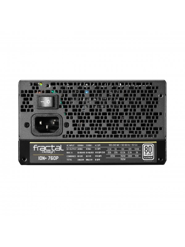 Fractal Design Ion+ 760W Platinum unidad de fuente de alimentación 24-pin ATX ATX Negro