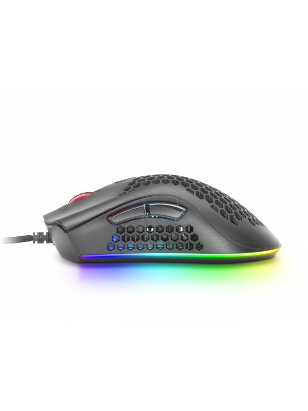 Mars Gaming MMEX, Ratón Gaming RGB Ultraligero Negro