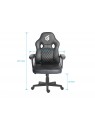 Conceptronic EYOTA03BL silla para videojuegos Silla para videojuegos de PC Asiento acolchado Negro