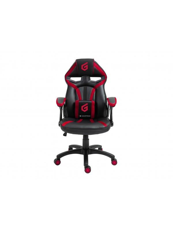 Conceptronic EYOTA05R silla para videojuegos Silla para videojuegos de PC Asiento acolchado Negro, Rojo