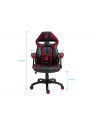 Conceptronic EYOTA05R silla para videojuegos Silla para videojuegos de PC Asiento acolchado Negro, Rojo