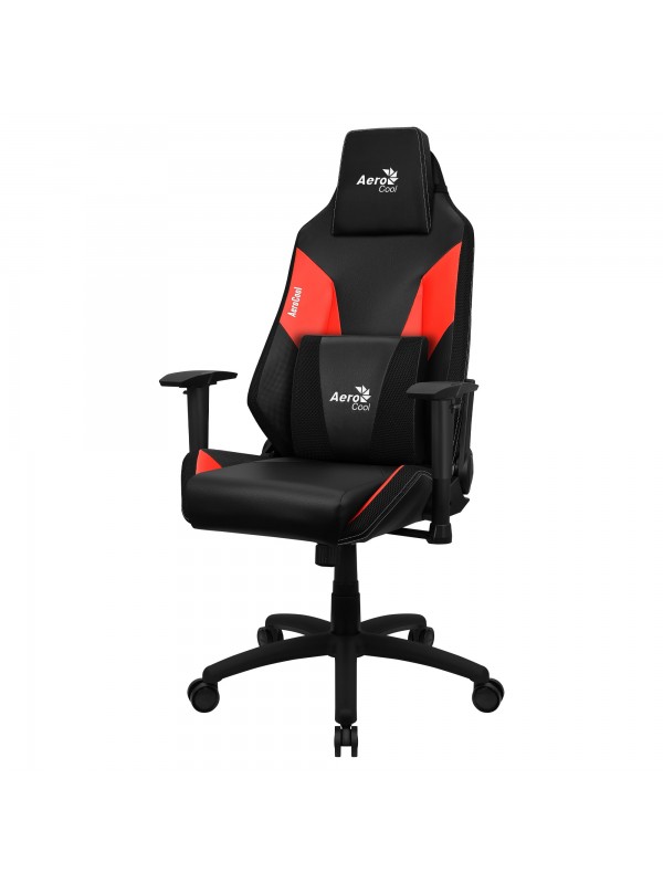 Aerocool ADMIRALBR Silla Gaming Profesional, Cojines Acolchados, Tecnología Air, Negro Rojo