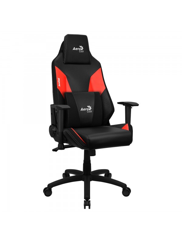 Aerocool ADMIRALBR Silla Gaming Profesional, Cojines Acolchados, Tecnología Air, Negro Rojo