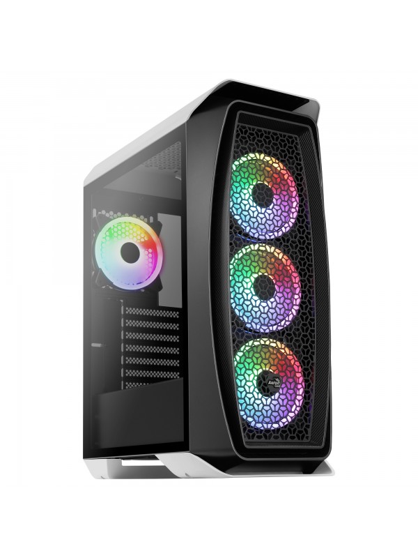 Aerocool AEROONEDUOWHV1 Caja Gaming ATX 4xVentiladores ARGB Blanco