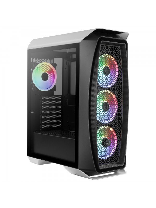 Aerocool AEROONEDUOWHV1 Caja Gaming ATX 4xVentiladores ARGB Blanco